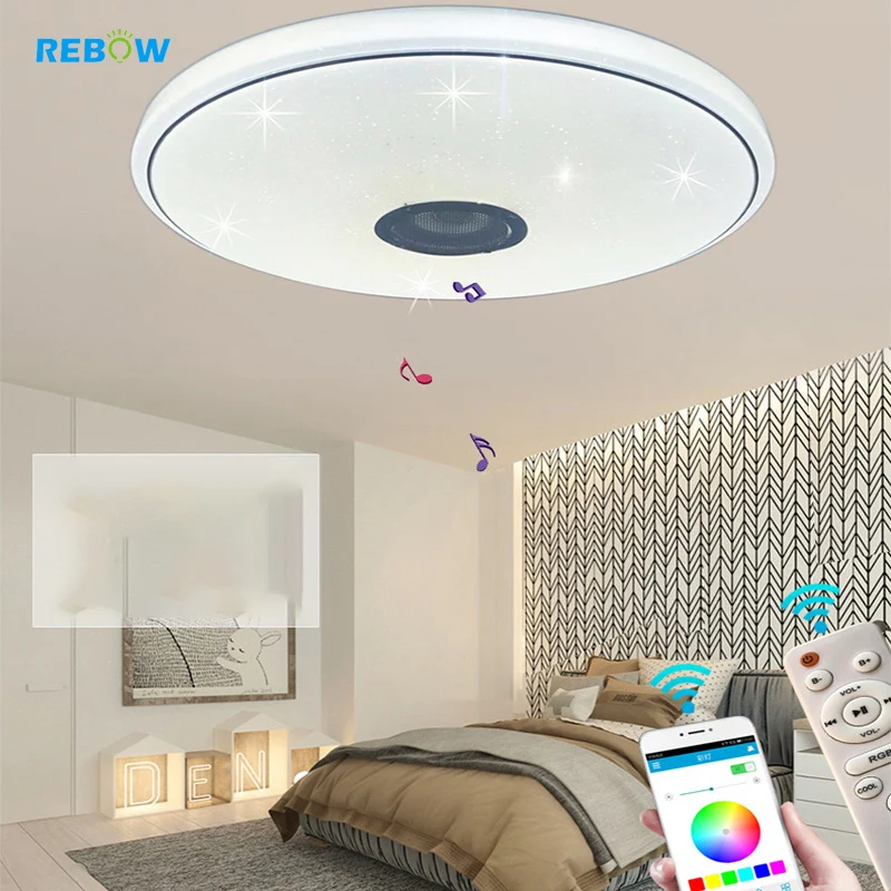 Modern RGB LED Ceiling Lights APP Bluetooth Music Control Ceiling Lights Home Bedroom Lamp Smart Ceiling Lamp Remote Control
Modern RGB LED Ceiling Lights APP Bluetooth Music Control Ceiling Lights Home Bedroom Lamp Smart Ceiling Lamp Remote Control