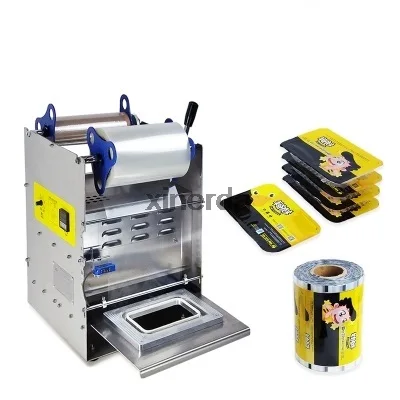 Hand Press 20*14cm Square Box Packaging Machine Stainless Steel Electric Semi-Automatic Fast Ready Food Tray Sealing Machine
Hand Press 20*14cm Square Box Packaging Machine Stainless Steel Electric Semi-Automatic Fast Ready Food Tray Sealing Machine
