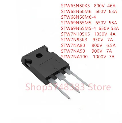 10 шт./лот STW65N80K5 STW68N60M6 STW68N60M6-4 STW69N65M5 STW69N65M5-4 STW7N105K5 STW7N95K3 STW7NA80 STW7NA90 STW7NA100 TO-247
10 шт./лот STW65N80K5 STW68N60M6 STW68N60M6-4 STW69N65M5 STW69N65M5-4 STW7N105K5 STW7N95K3 STW7NA80 STW7NA90 STW7NA100 TO-247