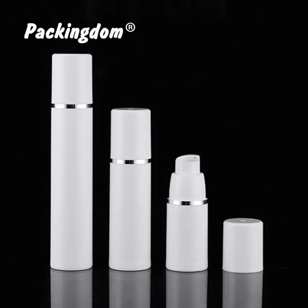 20pcs Pump Bottle Airless Empty Plastic Container White Cosmetic Bottles Cylindrical Refill Tubes Silver Line Cap 15ml 30ml 50ml
20pcs Pump Bottle Airless Empty Plastic Container White Cosmetic Bottles Cylindrical Refill Tubes Silver Line Cap 15ml 30ml 50ml