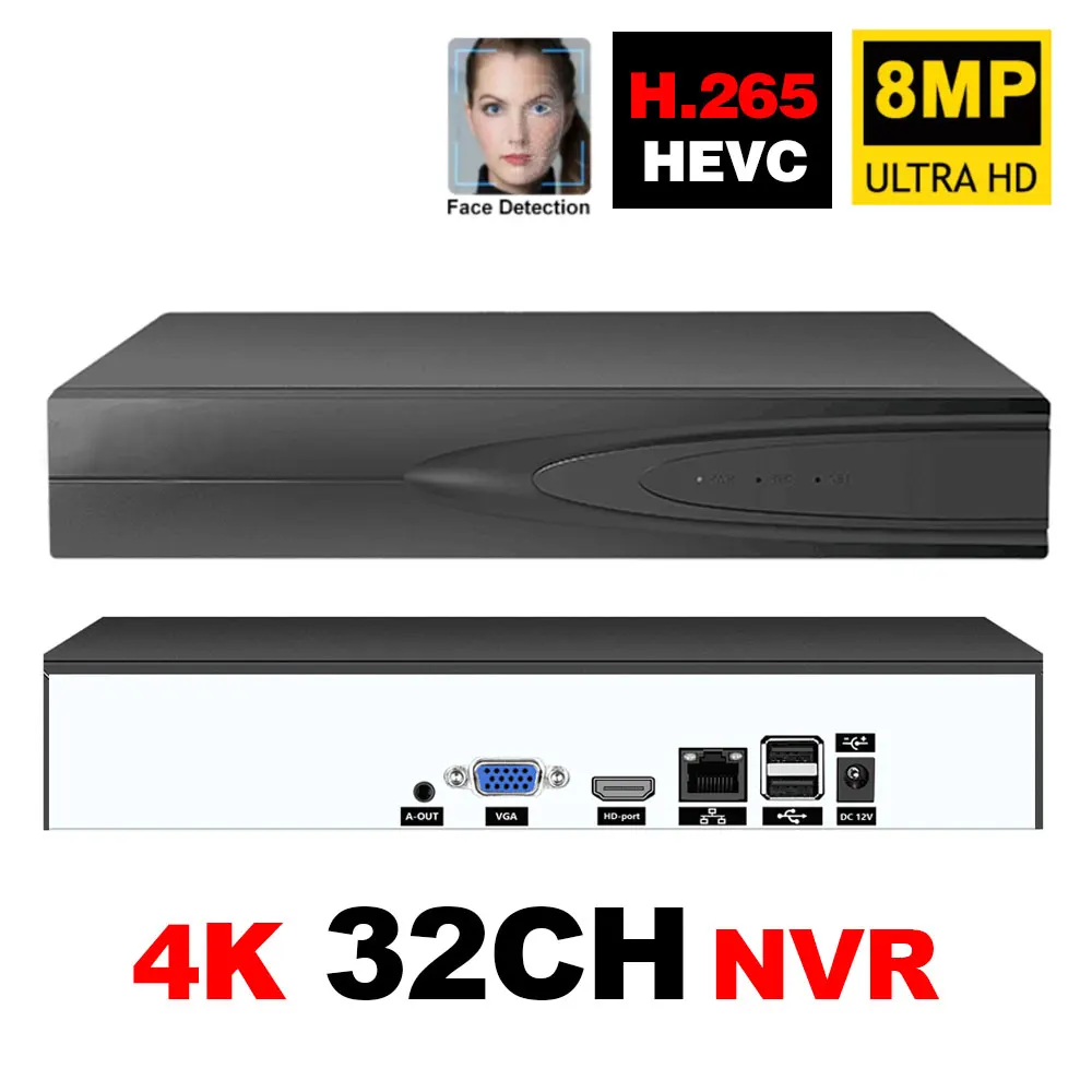 H.265 32CH 8MP 5MP CCTV 4k NVR Network Surveillance Video Recorder For IP Camera XMEYE P2P Cloud 24/7 Record Max 4K Output
H.265 32CH 8MP 5MP CCTV 4k NVR Network Surveillance Video Recorder For IP Camera XMEYE P2P Cloud 24/7 Record Max 4K Output