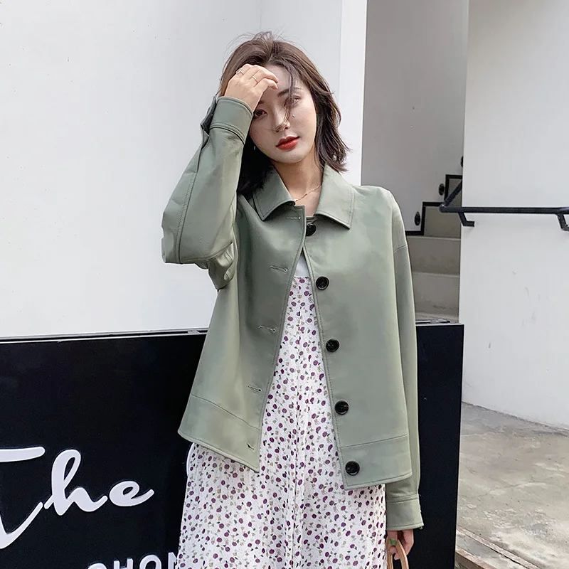 2020 Women's Sheepskin Coat Genuine Leather Jacket Women Korean Short Spring Autumn Real Leather Jackets B12D01168 KJ6022
2020 Women's Sheepskin Coat Genuine Leather Jacket Women Korean Short Spring Autumn Real Leather Jackets B12D01168 KJ6022