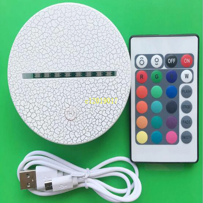 USB кабель лампа RGB Crackle освещенная база для 3D ночного света светодиодный сенсорный выключатель ИК пульт дистанционного 7 цветов новое освещение
USB кабель лампа RGB Crackle освещенная база для 3D ночного света светодиодный сенсорный выключатель ИК пульт дистанционного 7 цветов новое освещение