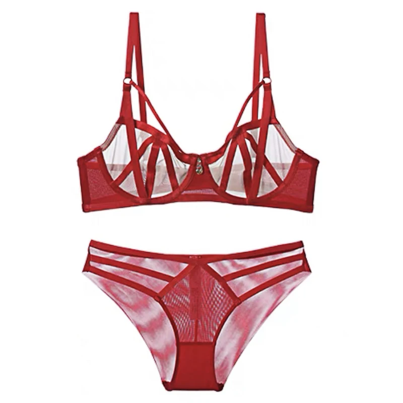 Fashion Red Mesh Bras Women Underwear Sets 3/4 Cup Ultra-Thin Transparent Bra And Panties Female Sexy Lingerie B C D Black White
Fashion Red Mesh Bras Women Underwear Sets 3/4 Cup Ultra-Thin Transparent Bra And Panties Female Sexy Lingerie B C D Black White