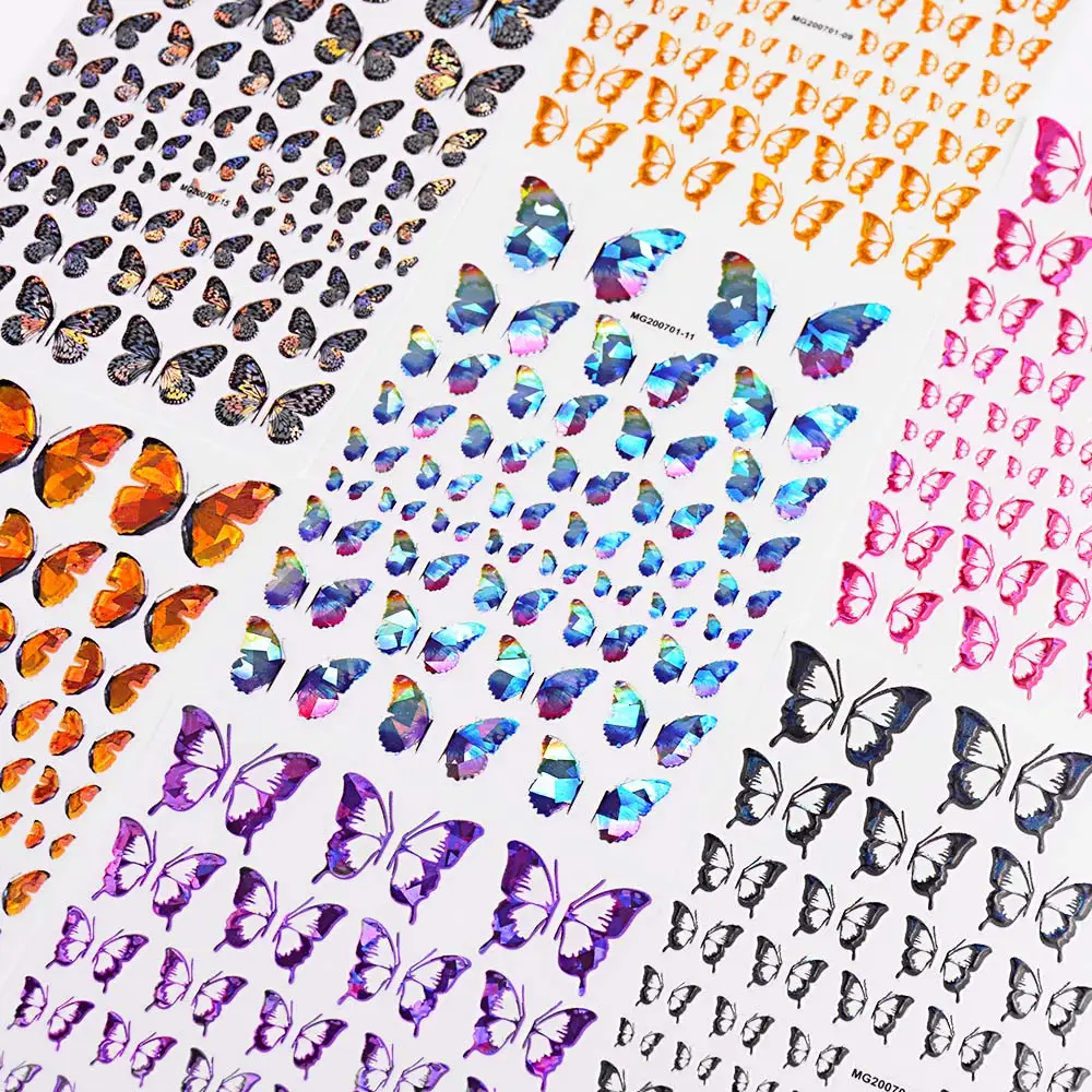8 Sheet Colorful Butterfly Designs Nail Art Stickers 3D DIY Colorful Tips Nail Decals Manicure Tool
8 Sheet Colorful Butterfly Designs Nail Art Stickers 3D DIY Colorful Tips Nail Decals Manicure Tool