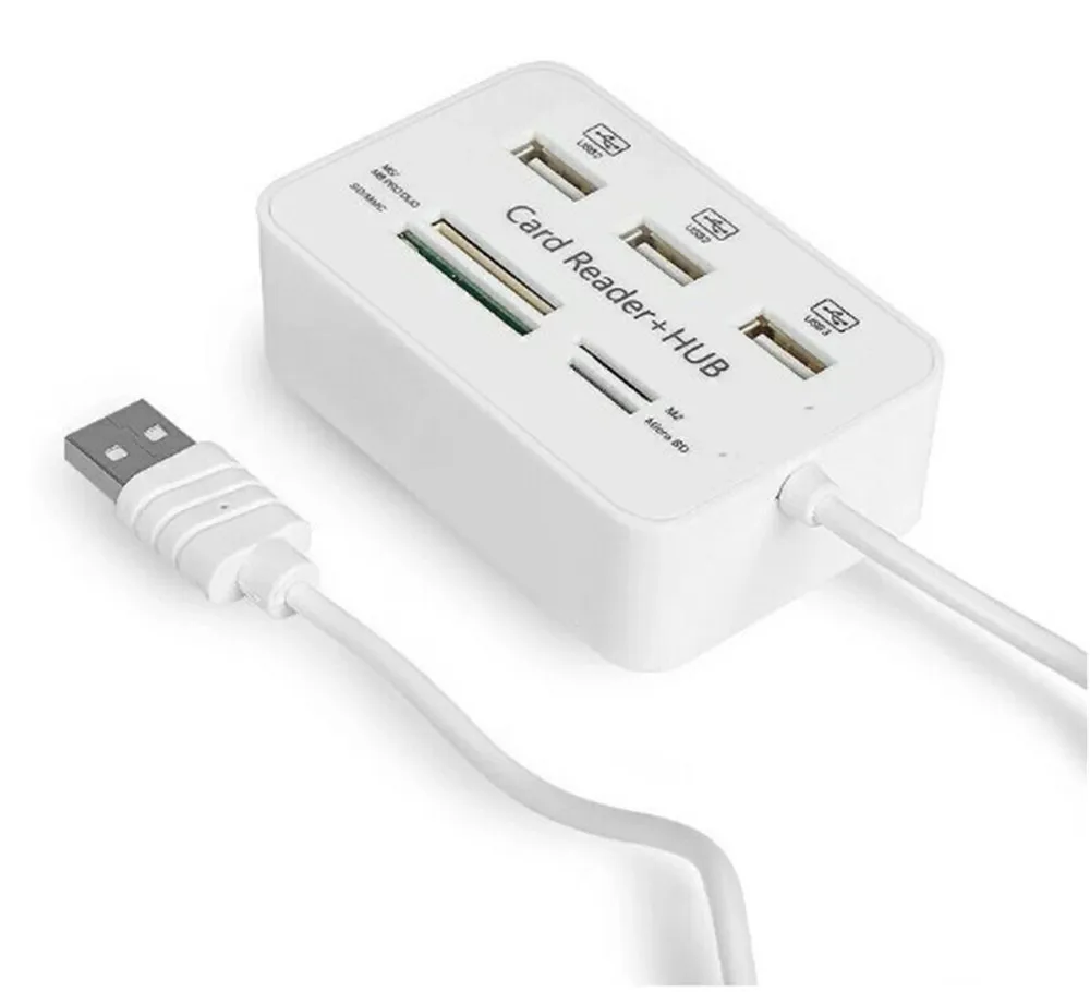 Card Reader USB Hub Combo 2.0/3.0 High Speed Multi USB 2.0/3.0 Hub USB Splitter Portable All In One For SD/MMC/M2/MS Pro
Card Reader USB Hub Combo 2.0/3.0 High Speed Multi USB 2.0/3.0 Hub USB Splitter Portable All In One For SD/MMC/M2/MS Pro