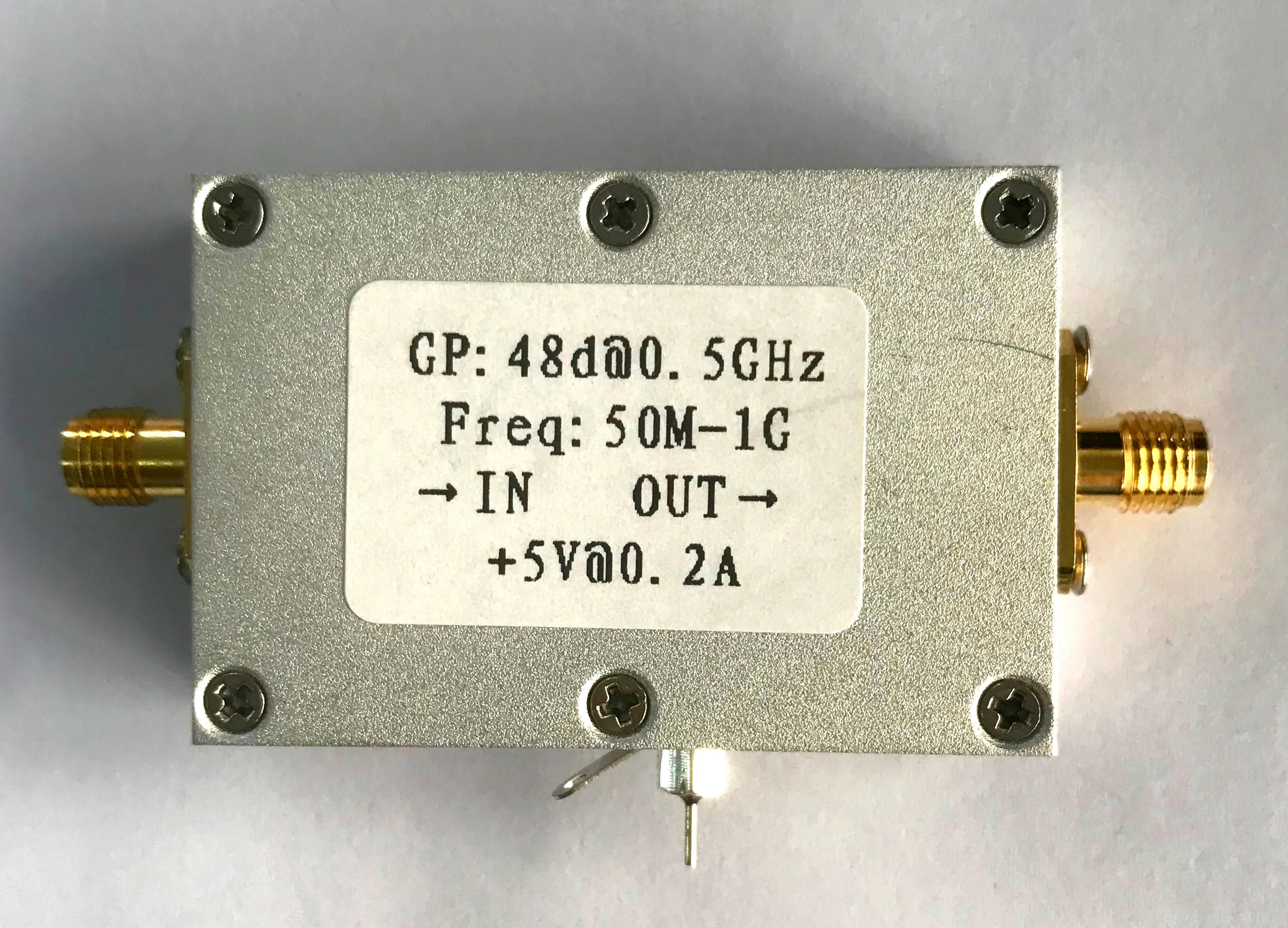 Free Shipping 50M-1G ultra low noise amplifier LNA high gain 48dB pre-match amplifier module sensor
Free Shipping 50M-1G ultra low noise amplifier LNA high gain 48dB pre-match amplifier module sensor