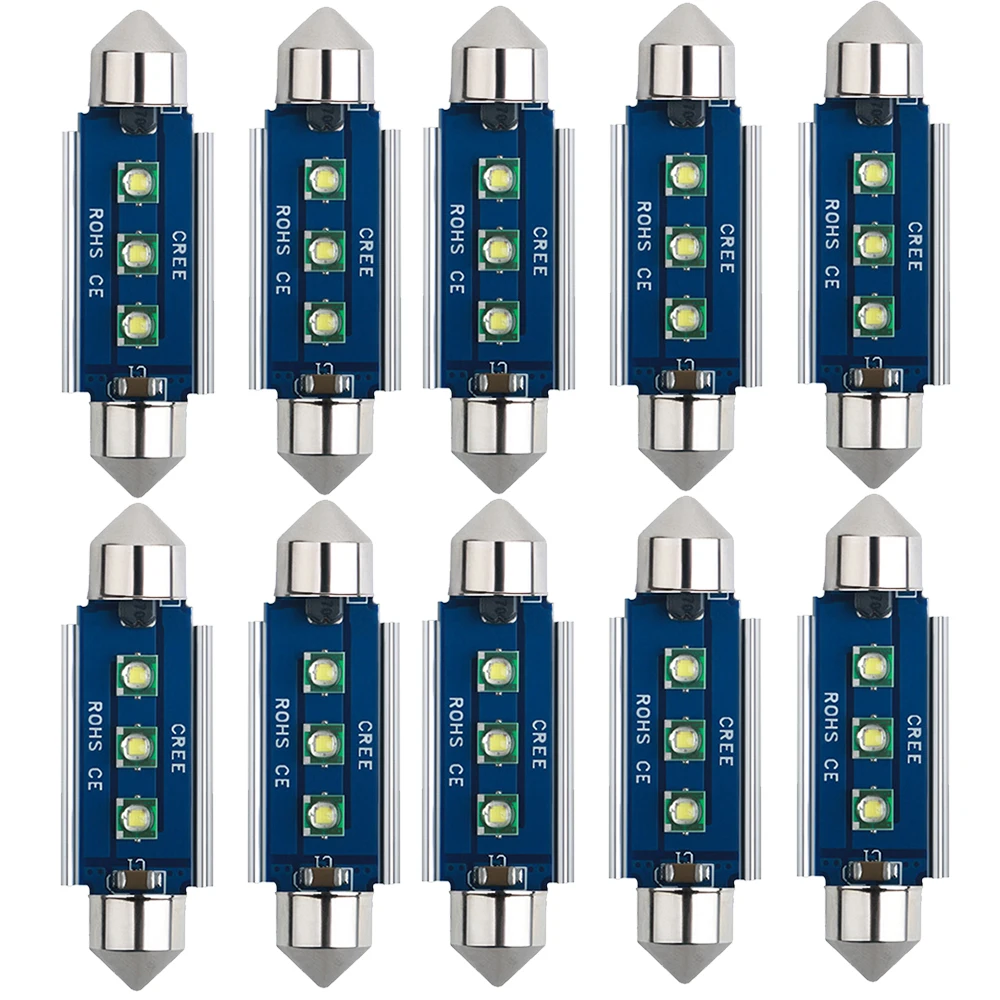 Светодиодсветодиодный лампы C5W C10W 10 шт., Лампы Canbus Festoon-31MM 36 мм, 39 мм, 41 мм, чип без ошибок, освесветильник для салона автомобиля, 12 В
Светодиодсветодиодный лампы C5W C10W 10 шт., Лампы Canbus Festoon-31MM 36 мм, 39 мм, 41 мм, чип без ошибок, освесветильник для салона автомобиля, 12 В