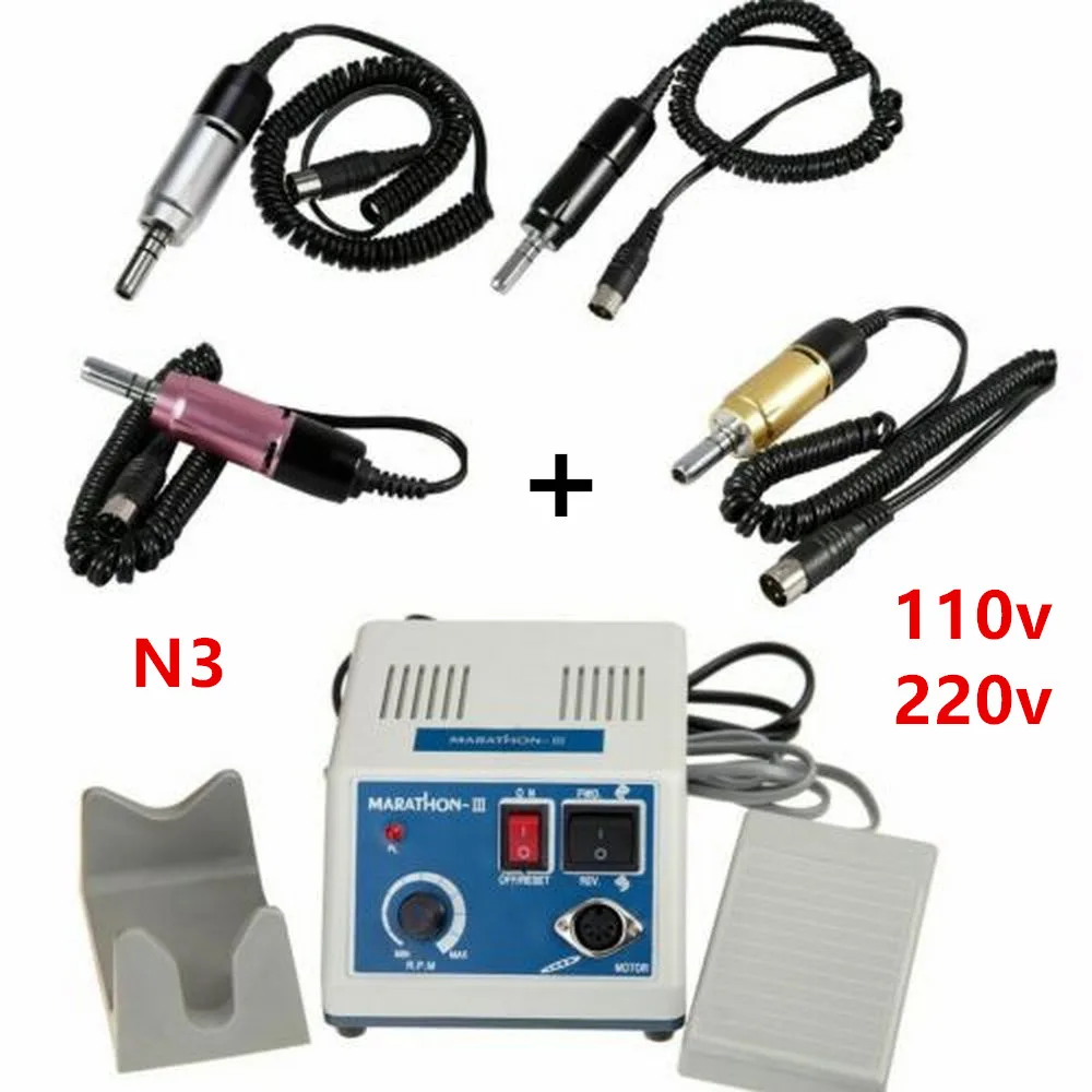 110v/220v Dental Lab Marathon Electric Micromotor Polisher Machine N3 With Wire Portable Motor colorful Fit 35K RPM Handpiece
110v/220v Dental Lab Marathon Electric Micromotor Polisher Machine N3 With Wire Portable Motor colorful Fit 35K RPM Handpiece