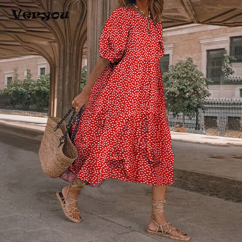 Summer Dress Veryou 2021 Women Casual Short Sleeve Plaid Printed Sundress Loose Pleated Mid-Calf Dresses Femme Party Robe
Summer Dress Veryou 2021 Women Casual Short Sleeve Plaid Printed Sundress Loose Pleated Mid-Calf Dresses Femme Party Robe