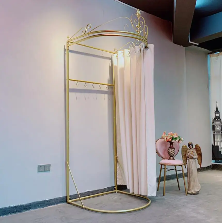 Tieyi clothing store shelf u-crown fitting room portable simple changing room shelf
Tieyi clothing store shelf u-crown fitting room portable simple changing room shelf