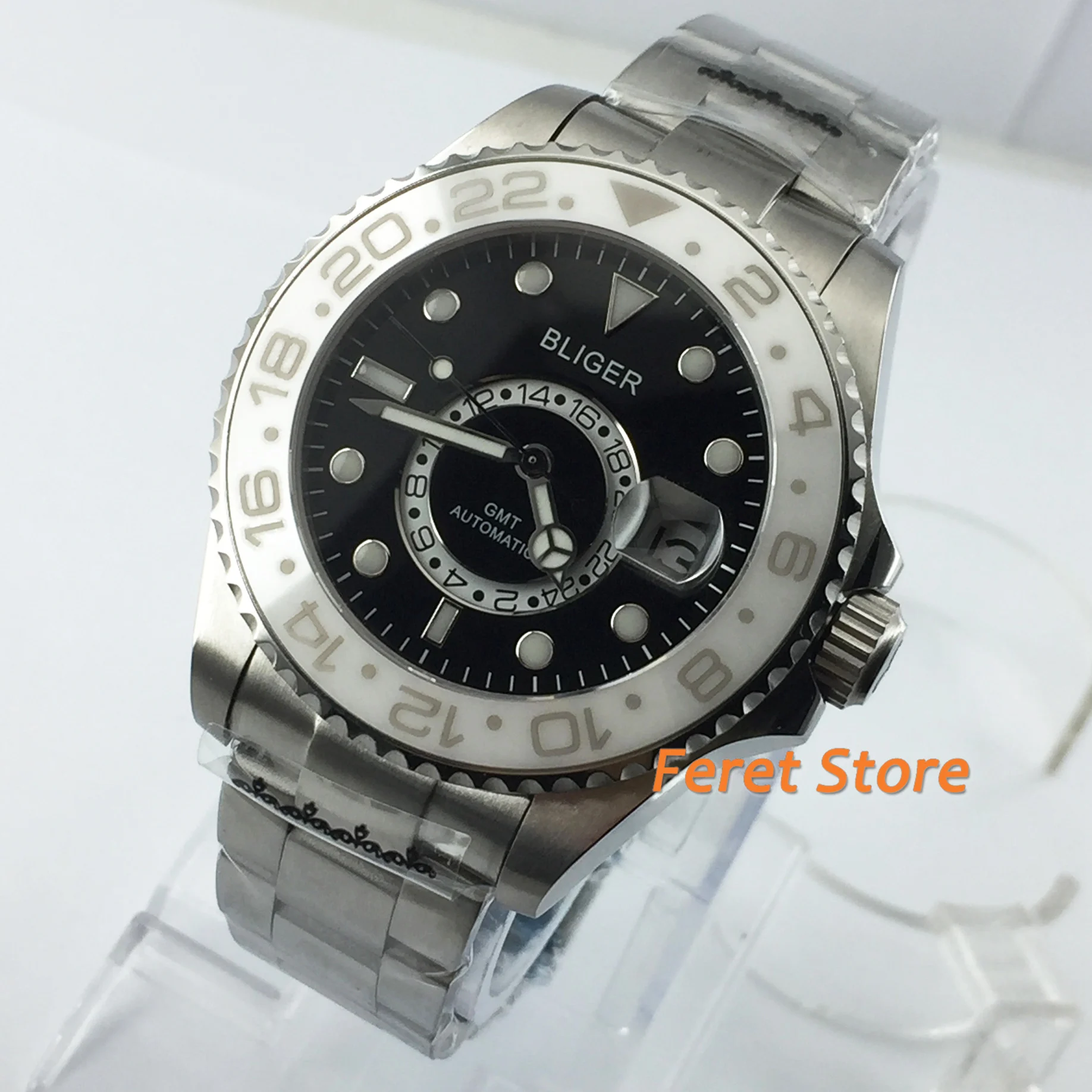 New Bliger 43mm steel case Sterile Luminous Ceramic Bezel gray Dial Automatic Men's Watch Luxury leisure and fashion
New Bliger 43mm steel case Sterile Luminous Ceramic Bezel gray Dial Automatic Men's Watch Luxury leisure and fashion