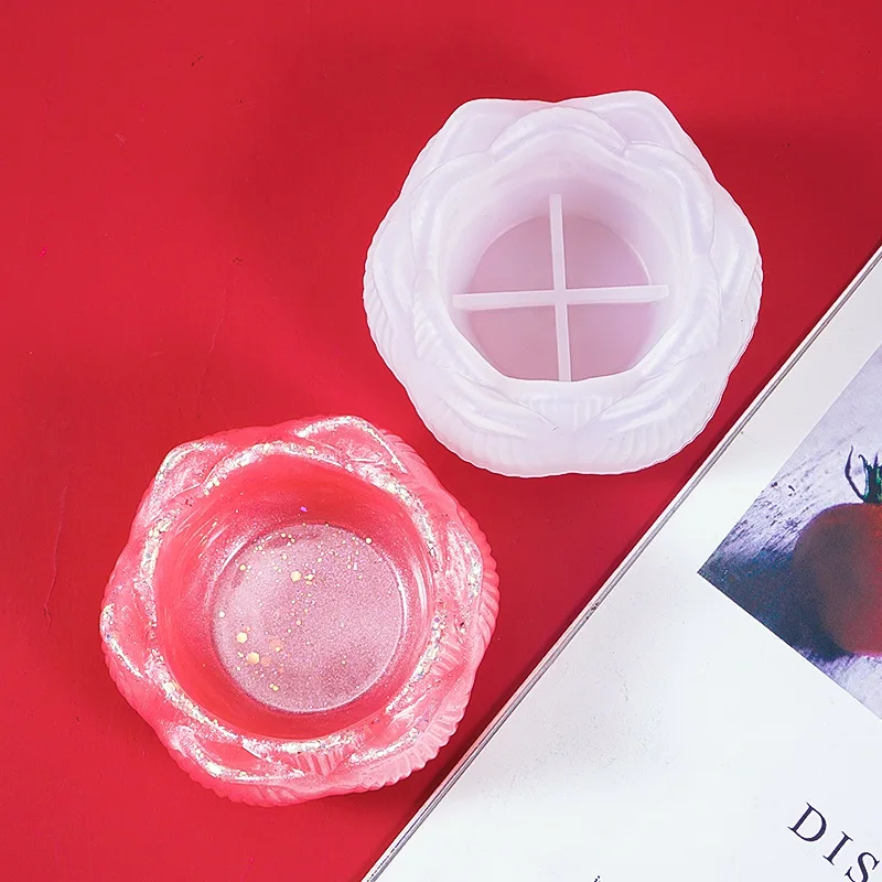 DIY Tealight Candles Holder Lotus Ashtray Molds Silicone Crafts Handmade Candle Container Rolling Tray Silicone Mold for Candles
DIY Tealight Candles Holder Lotus Ashtray Molds Silicone Crafts Handmade Candle Container Rolling Tray Silicone Mold for Candles