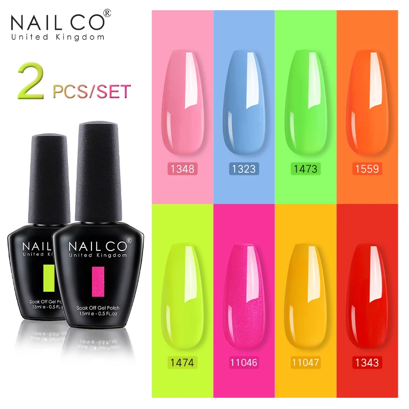 NAILCO 2psc 15ml nails semi permanent nail art soak off Gel polish nail accessories All for manicure Gel for extension Lacquer
NAILCO 2psc 15ml nails semi permanent nail art soak off Gel polish nail accessories All for manicure Gel for extension Lacquer