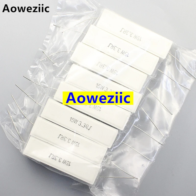 10Pcs 15W3R3J 15W3.3ΩJ RX27 Horizontal cement resistor 15W 3.3 ohm 15W3.3RJ ohm Ceramic Resistance precision 5% Power resistance
10Pcs 15W3R3J 15W3.3ΩJ RX27 Horizontal cement resistor 15W 3.3 ohm 15W3.3RJ ohm Ceramic Resistance precision 5% Power resistance