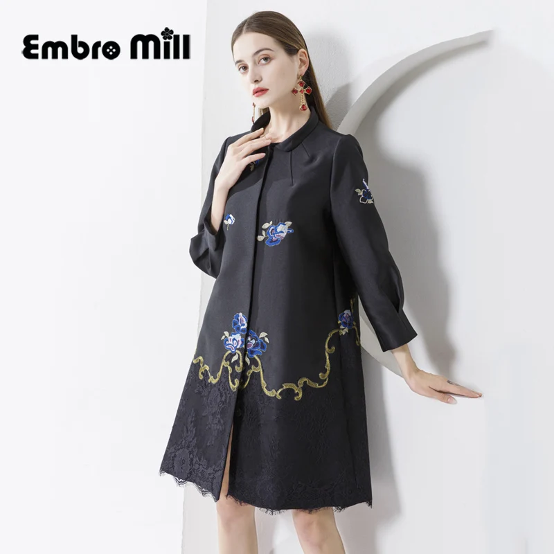 Autumn And Winter Silk Wool Stitching Lace Embroidery Vintage Style Wrist Sleeve Women's Elegant Coat M-XXL
Autumn And Winter Silk Wool Stitching Lace Embroidery Vintage Style Wrist Sleeve Women's Elegant Coat M-XXL