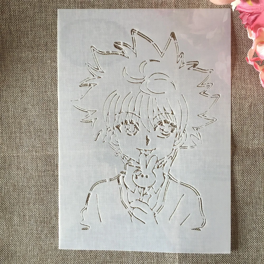 А4 29 см аниме Hunter X Hunter Killua DIY слойные трафареты Рисование искусственные тисненые альбомы
А4 29 см аниме Hunter X Hunter Killua DIY слойные трафареты Рисование искусственные тисненые альбомы