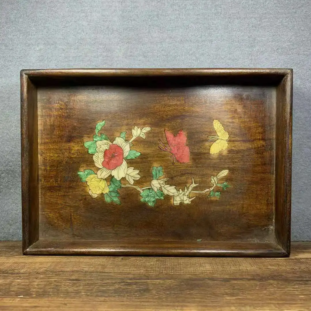Rare Old Chinese old Rosewood & shell carved tea tray, Flower,exquisite designs,Hand-carved
Rare Old Chinese old Rosewood & shell carved tea tray, Flower,exquisite designs,Hand-carved