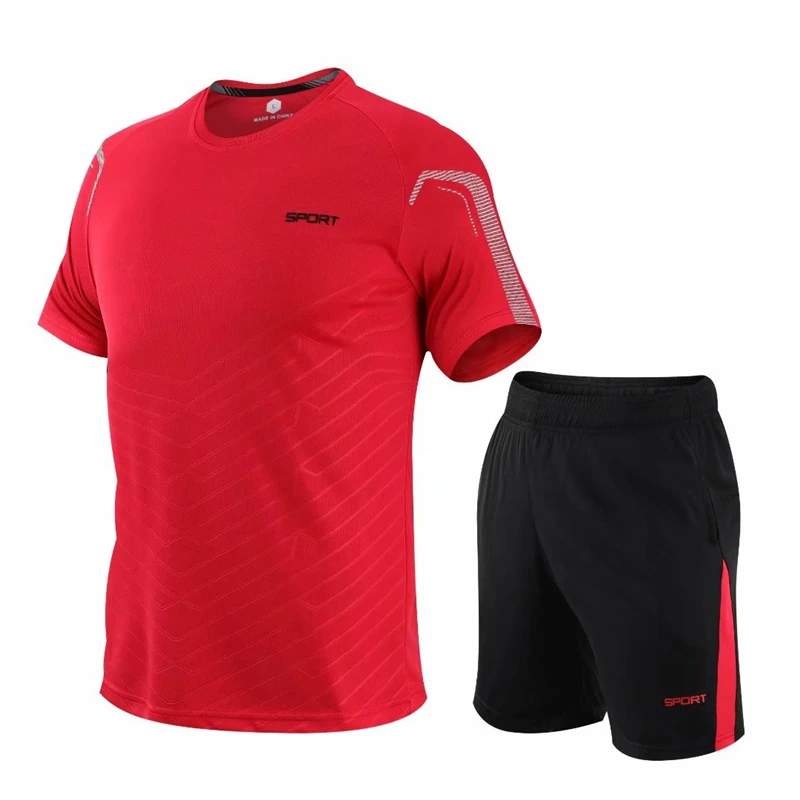 Men Running Sets Jogging Short Sleeve Sports Suit Gym Fitness Soccer Jersey Training Sportswear
Men Running Sets Jogging Short Sleeve Sports Suit Gym Fitness Soccer Jersey Training Sportswear