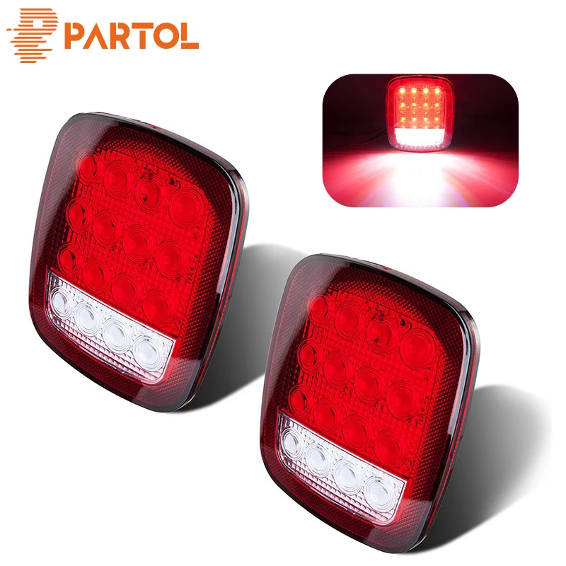 16 LEDs LED Trailer Lights Stop Brake Running Rear Side Marker Back-up Tail Light Universal For Truck Vehicles 12V 24V Red White
16 LEDs LED Trailer Lights Stop Brake Running Rear Side Marker Back-up Tail Light Universal For Truck Vehicles 12V 24V Red White