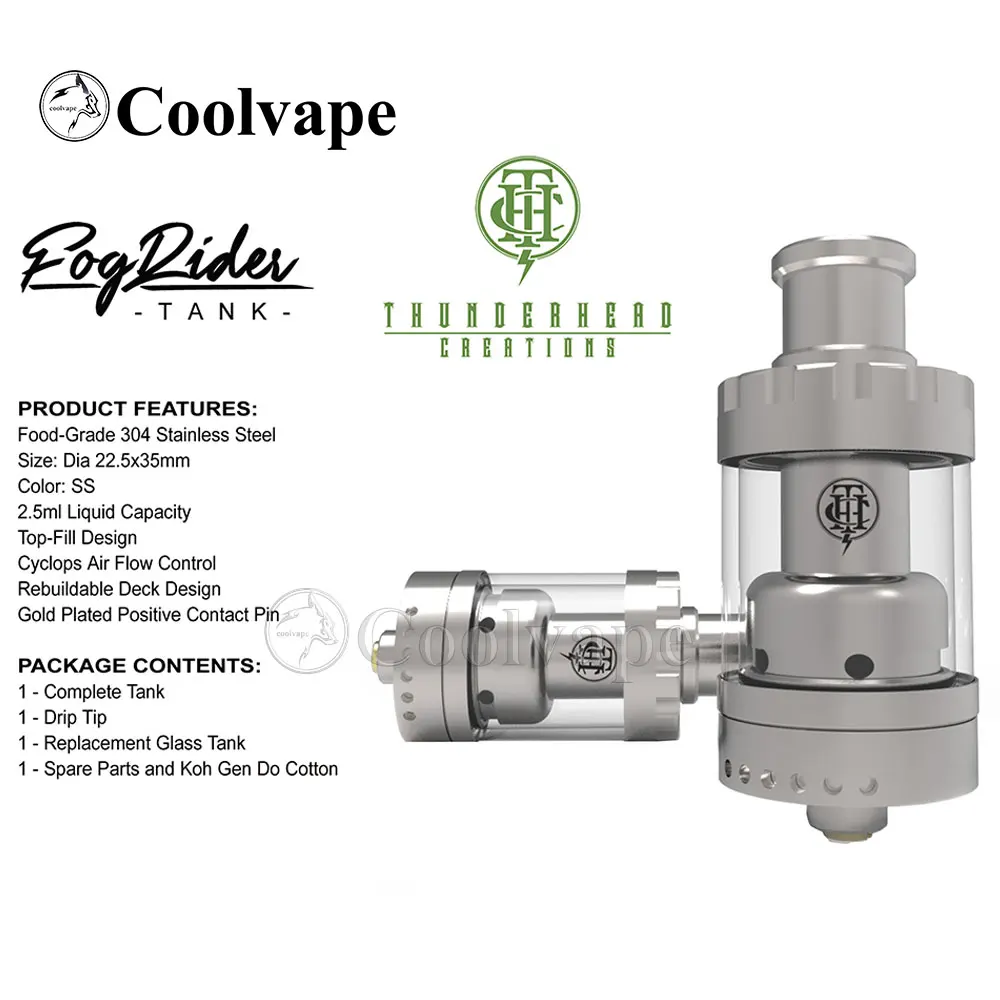 Coolvape thc tauren rta Fog Rider rta 2,5 мл перезаполняемый перестраиваемый контроль воздушного потока rta vs THC Tauren ONE RTA fit elthunder mod
Coolvape thc tauren rta Fog Rider rta 2,5 мл перезаполняемый перестраиваемый контроль воздушного потока rta vs THC Tauren ONE RTA fit elthunder mod