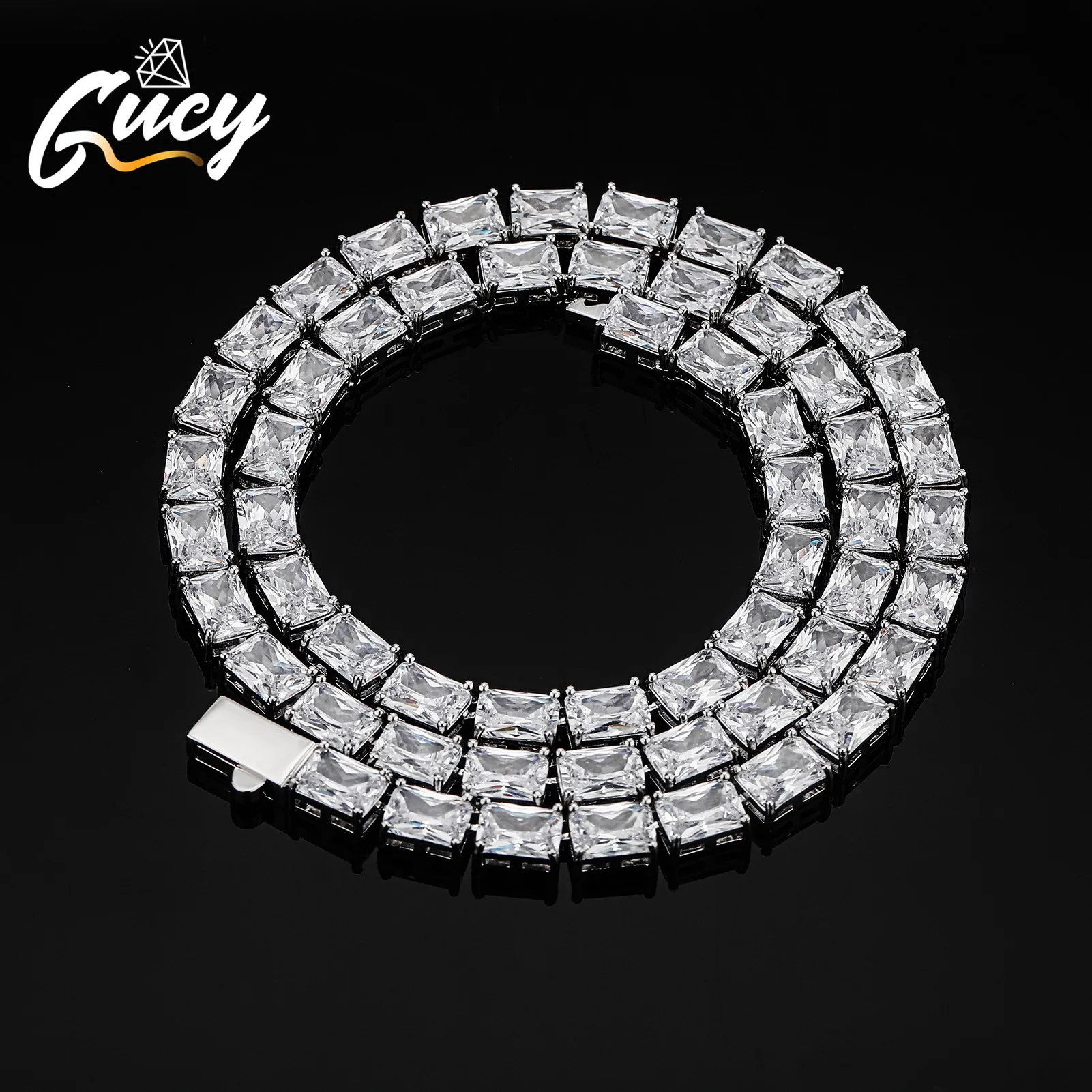GUCY Men Hip Hop Iced Out Bling CHain Necklace fashion 6mm Tennis Chain Choker Necklaces for Men Women Hip Hop Jewlery Gift
GUCY Men Hip Hop Iced Out Bling CHain Necklace fashion 6mm Tennis Chain Choker Necklaces for Men Women Hip Hop Jewlery Gift