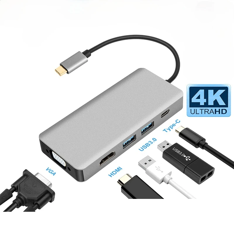 Расширение Док-станция для Тип C PD зарядки/VGA/USB3.0/HDMI 4K курица игровой адаптер 5 в 1 док-станция для ноутбуков соединительный кабель с разъемом USB
Расширение Док-станция для Тип C PD зарядки/VGA/USB3.0/HDMI 4K курица игровой адаптер 5 в 1 док-станция для ноутбуков соединительный кабель с разъемом USB