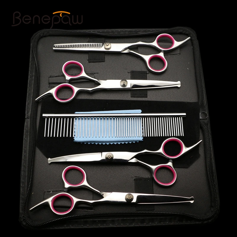 Benepaw Safe Stainless Steel Pet Scissors For Dog Grooming Comfortable Rounded Tips Curved Dog Scissors Kit Tools Gift Comb
Benepaw Safe Stainless Steel Pet Scissors For Dog Grooming Comfortable Rounded Tips Curved Dog Scissors Kit Tools Gift Comb