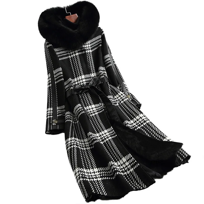 Winter Jacket Women Real Fur Liner Fox Fur Collar Hooded Real Wool Coat Female Thick Warm Coat
Winter Jacket Women Real Fur Liner Fox Fur Collar Hooded Real Wool Coat Female Thick Warm Coat