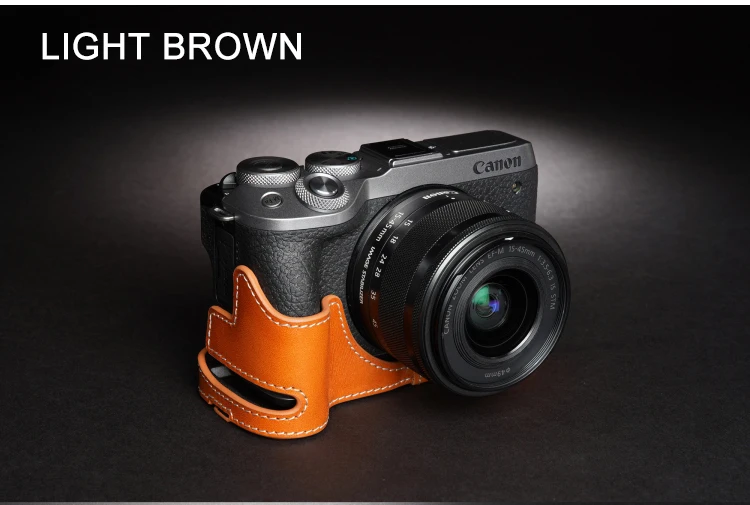 Получехол из натуральной кожи для Canon EOS M6 mark ii M6mark2 с отверстием для батарейного отсека
Получехол из натуральной кожи для Canon EOS M6 mark ii M6mark2 с отверстием для батарейного отсека