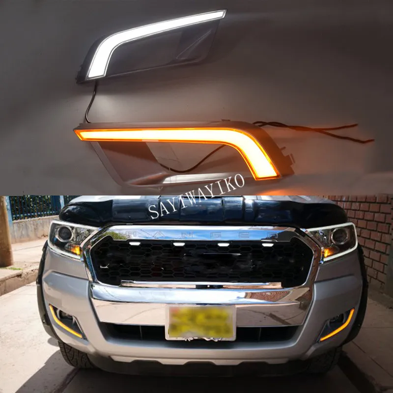 1 Pair DRL For Ford Ranger 2015 2016 2017 2018 with yellow turn signal lights daytime running light LED Day Driving fog Lamp
1 Pair DRL For Ford Ranger 2015 2016 2017 2018 with yellow turn signal lights daytime running light LED Day Driving fog Lamp