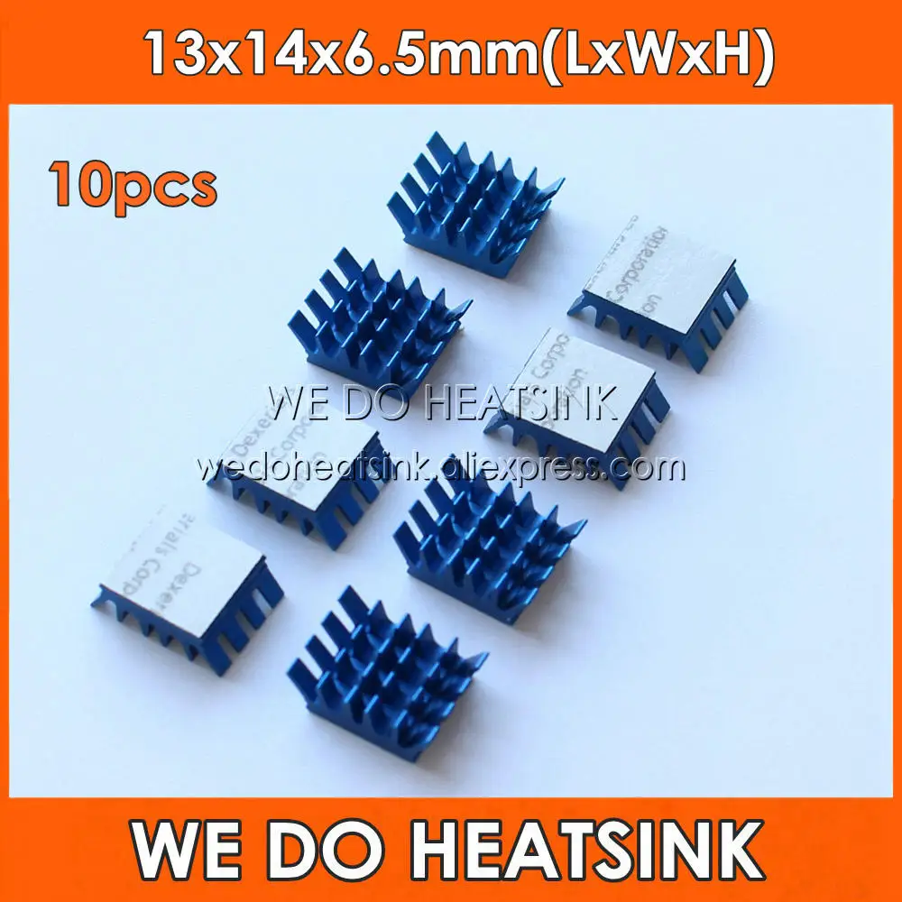 10pcs Aluminum 13x14x6.5mm Spiky Blue Cooling Cooler Heatsink With Thermally Double Sided Tape Applied
10pcs Aluminum 13x14x6.5mm Spiky Blue Cooling Cooler Heatsink With Thermally Double Sided Tape Applied