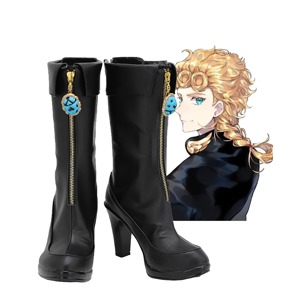 Female Giorno Boots Cosplay JoJo's Bizarre Adventure Giorno Giovanna Cosplay Shoes Black Boots Custom Made
Female Giorno Boots Cosplay JoJo's Bizarre Adventure Giorno Giovanna Cosplay Shoes Black Boots Custom Made