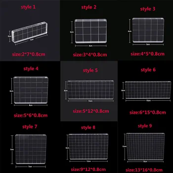 DIY 공예품용 투명 아크릴 스탬프 블록, 카드 제작 장식, 스크랩북 수공예, 아크릴 스탬프 도구와 함께 사용, 9 가지 크기