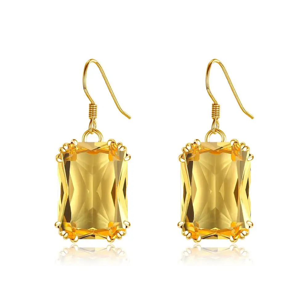 18K Gold Color Citrine Drop Earrings Genuine 925 Sterling Silver Hanging Earrings For Women Vintage Female Jewelry Trending 2024
18K Gold Color Citrine Drop Earrings Genuine 925 Sterling Silver Hanging Earrings For Women Vintage Female Jewelry Trending 2024
