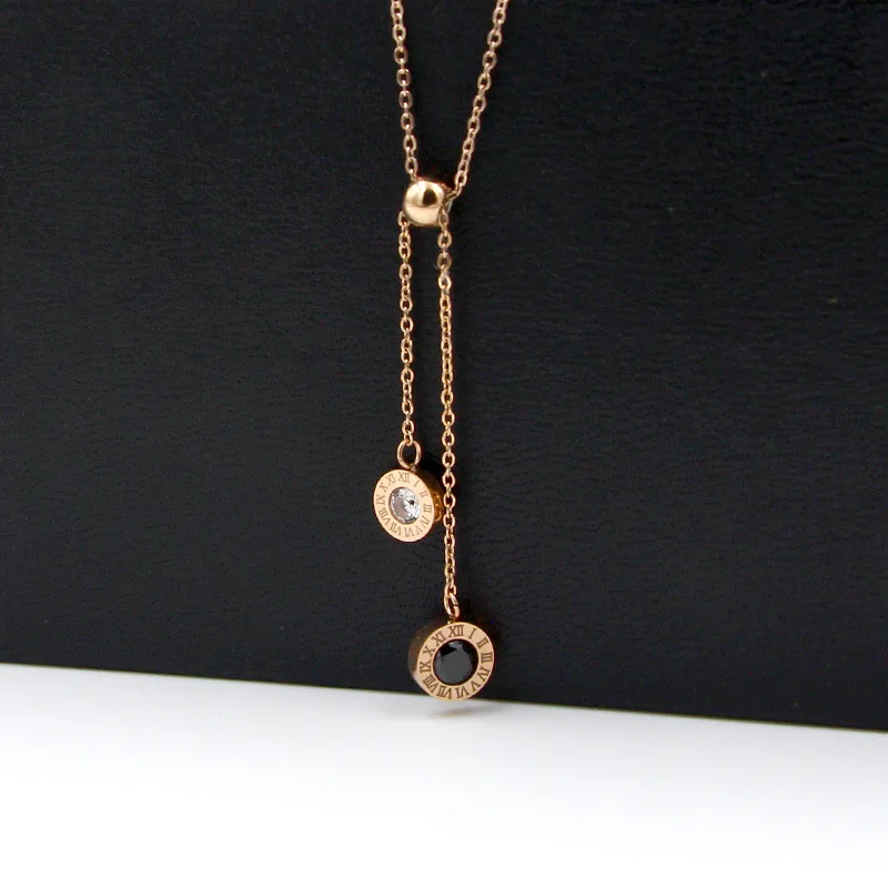 Fashion Women Necklace Stainless Steel Necklaces With Roman Numeral Luxury Women Wedding Jewelry Collars N101
Fashion Women Necklace Stainless Steel Necklaces With Roman Numeral Luxury Women Wedding Jewelry Collars N101