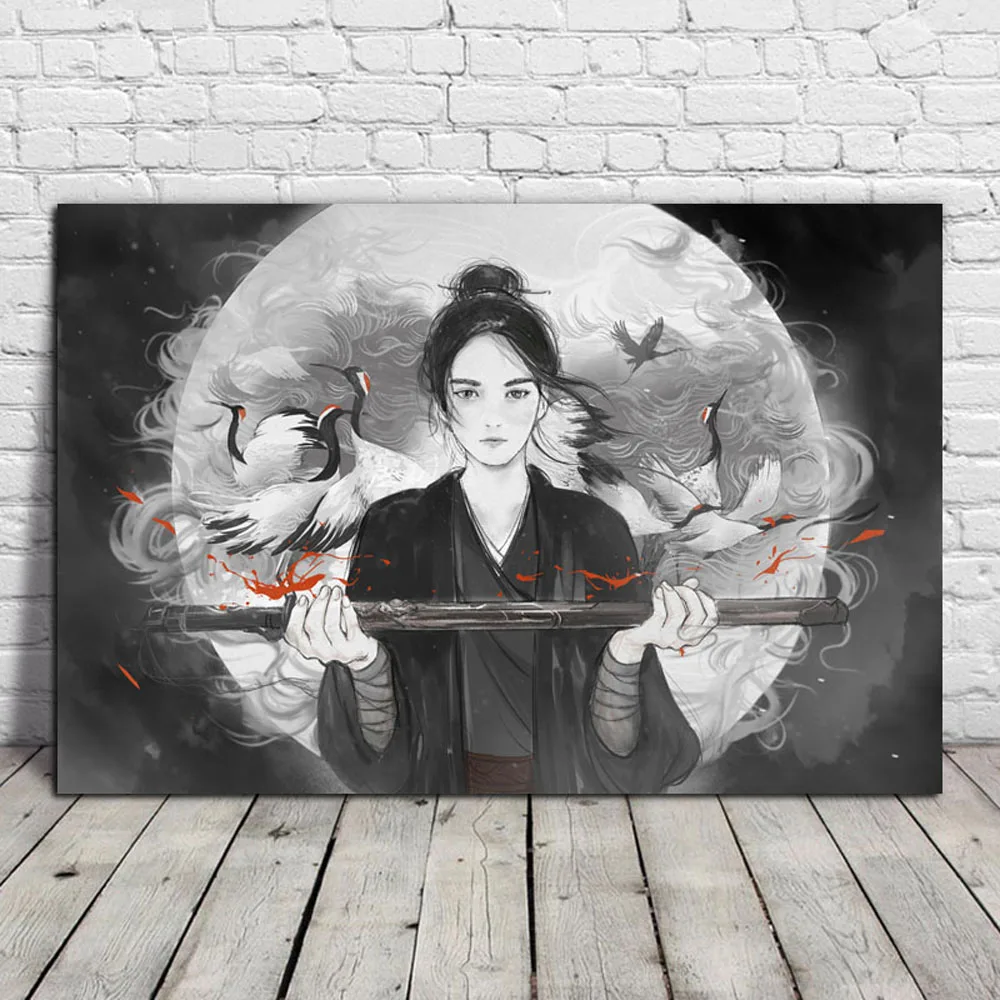 Wall Art Print and Poster Canvas Painting Home Decor Decorative Pictures Japanese Samurai and Red-crowned Crane
Wall Art Print and Poster Canvas Painting Home Decor Decorative Pictures Japanese Samurai and Red-crowned Crane