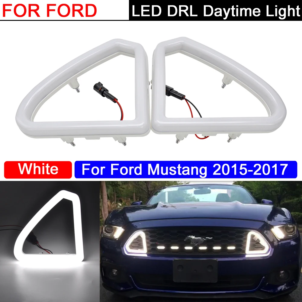 2Pcs Front Bumper lights For Ford Mustang 2015 2016 2017 Front Grille Hood Bumper White Led DRL Daytime Running Lights
2Pcs Front Bumper lights For Ford Mustang 2015 2016 2017 Front Grille Hood Bumper White Led DRL Daytime Running Lights