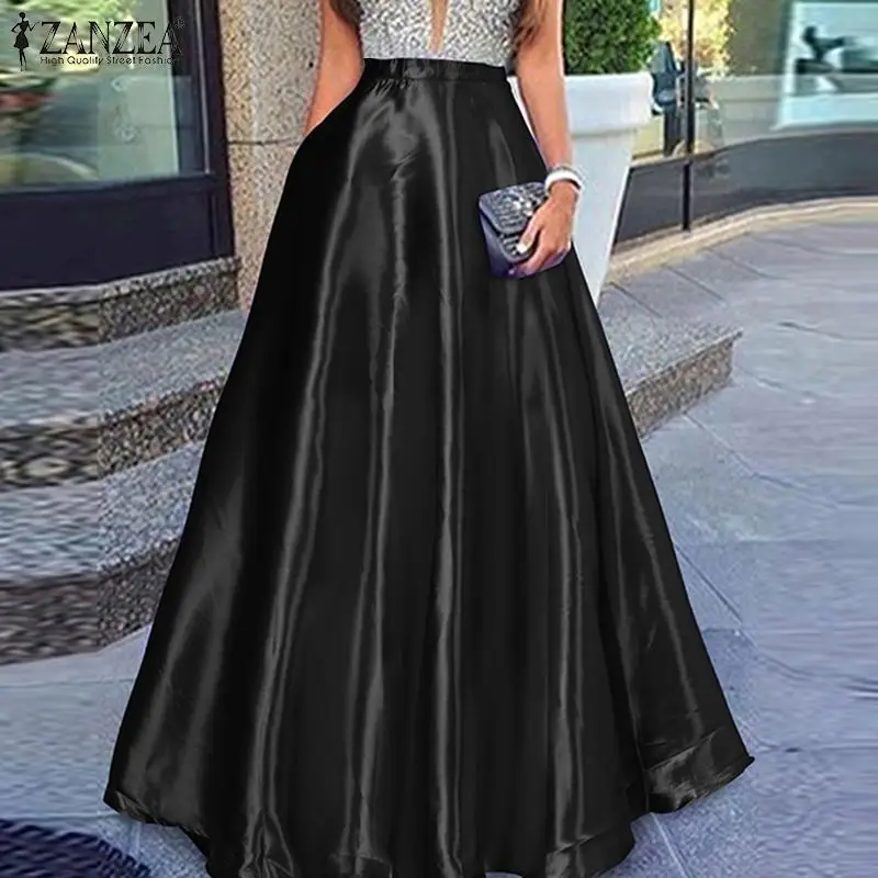 Holiday Party Vestidos Faldas Saia Summer High Waist Skirt ZANZEA Fashion Women Maxi Long Skirts Solid A-line Casual Femme Jupe
Holiday Party Vestidos Faldas Saia Summer High Waist Skirt ZANZEA Fashion Women Maxi Long Skirts Solid A-line Casual Femme Jupe