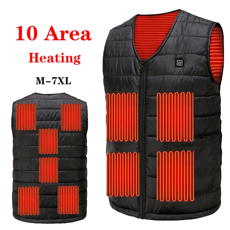 10 Area Heating Vest Men/Women Casual V-neck USB Heated Vest Smart Control Temperature Heating Jacket Cotton Coat Winter Hunting
10 Area Heating Vest Men/Women Casual V-neck USB Heated Vest Smart Control Temperature Heating Jacket Cotton Coat Winter Hunting
