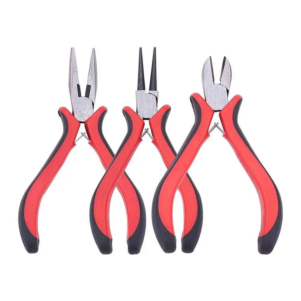 3pcs Carbon Steel Jewelry Plier Sets DIY Jewelry Tools Kit With Round Nose Plier Side Cutting Plier Wire Cutters 110~130x45~80mm
3pcs Carbon Steel Jewelry Plier Sets DIY Jewelry Tools Kit With Round Nose Plier Side Cutting Plier Wire Cutters 110~130x45~80mm