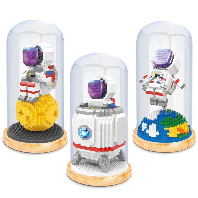 MOC Astronaut Micro Building Blocks Spaceman Figures Astronaut With Display Box LED Light Diamond Mini Brick Toys For Kids gifts
MOC Astronaut Micro Building Blocks Spaceman Figures Astronaut With Display Box LED Light Diamond Mini Brick Toys For Kids gifts