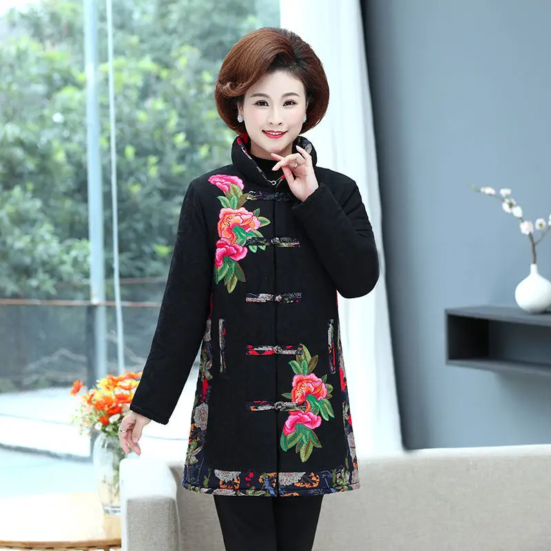 2024Winter Mother's Warm Cotton Padded Coat Female Plus Velvet Thick Outwear Cotton Padded Parkas Jacket Overcoat
2024Winter Mother's Warm Cotton Padded Coat Female Plus Velvet Thick Outwear Cotton Padded Parkas Jacket Overcoat
