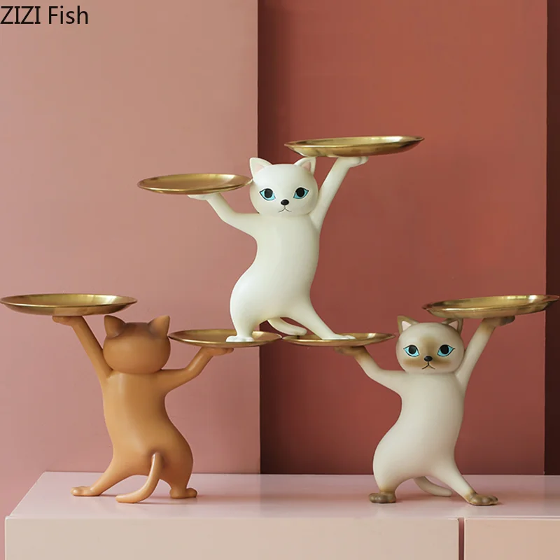 Cartoon Funny Cat Resin Crafts Ornaments Golden Tray Desktop Storage Organization Key Plate Fruit Dish Home Decoration Gifts
Cartoon Funny Cat Resin Crafts Ornaments Golden Tray Desktop Storage Organization Key Plate Fruit Dish Home Decoration Gifts