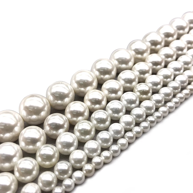 Natural AA+ White Shell Pearl Loose Round Spacer Beads for DIY Bracelet Jewelry Making Strand 15'' 4/6/8/10/12mm
Natural AA+ White Shell Pearl Loose Round Spacer Beads for DIY Bracelet Jewelry Making Strand 15'' 4/6/8/10/12mm