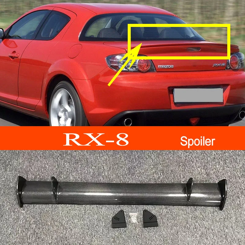RX-8 Real Carbon Fiber / FRP GT-style Car-styling Sporty Rear Trunk Wing Spoiler for Mazda RX-8 Sedan
RX-8 Real Carbon Fiber / FRP GT-style Car-styling Sporty Rear Trunk Wing Spoiler for Mazda RX-8 Sedan