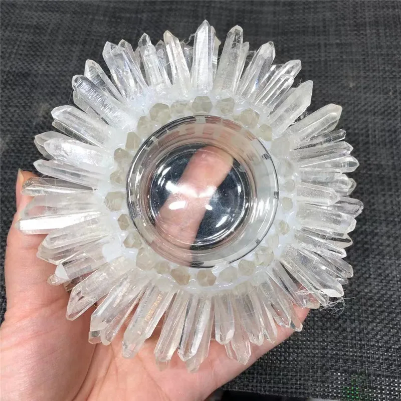 Gemstones Minerals Natural Crystal Column Point White Clear Quartz Candle Holder For Home Decoration
Gemstones Minerals Natural Crystal Column Point White Clear Quartz Candle Holder For Home Decoration
