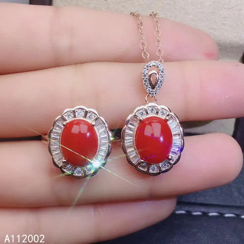 KJJEAXCMY fine jewelry natural red coral 925 sterling silver women gemstone pendant necklace ring set support test fashion
KJJEAXCMY fine jewelry natural red coral 925 sterling silver women gemstone pendant necklace ring set support test fashion