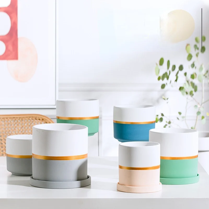 Nordic Splicing Double Color White Flower Pot Ceramic Flower Vase Succulent Planter Green Plants Flowerpot With Tray
Nordic Splicing Double Color White Flower Pot Ceramic Flower Vase Succulent Planter Green Plants Flowerpot With Tray