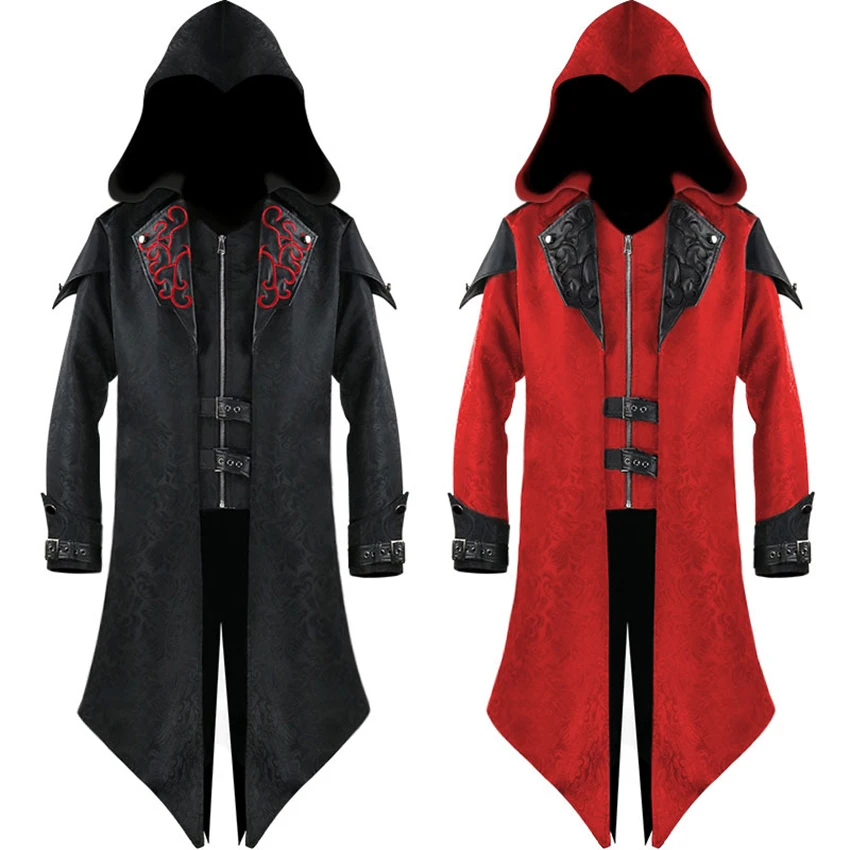 Medieval Halloween Retro Hooded Zipper Jacket Men's Gothic Dark Clothes Party Performance Masquerade Cosplay Costume
Medieval Halloween Retro Hooded Zipper Jacket Men's Gothic Dark Clothes Party Performance Masquerade Cosplay Costume